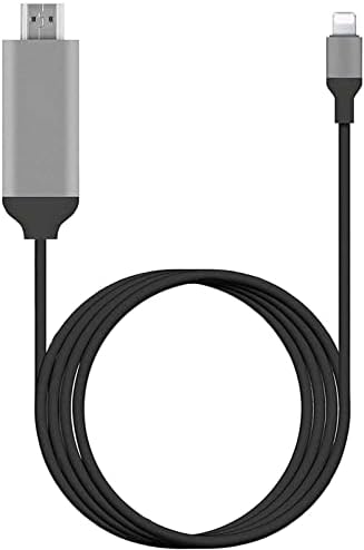[Apple MFI Certified] ברק למתאם HDMI, מתאם כבל HDTV תואם ל- iPhone, iPad, iPod 1080p מחבר מסך דיגיטלי AV Sync ב- HD צג טלוויזיה